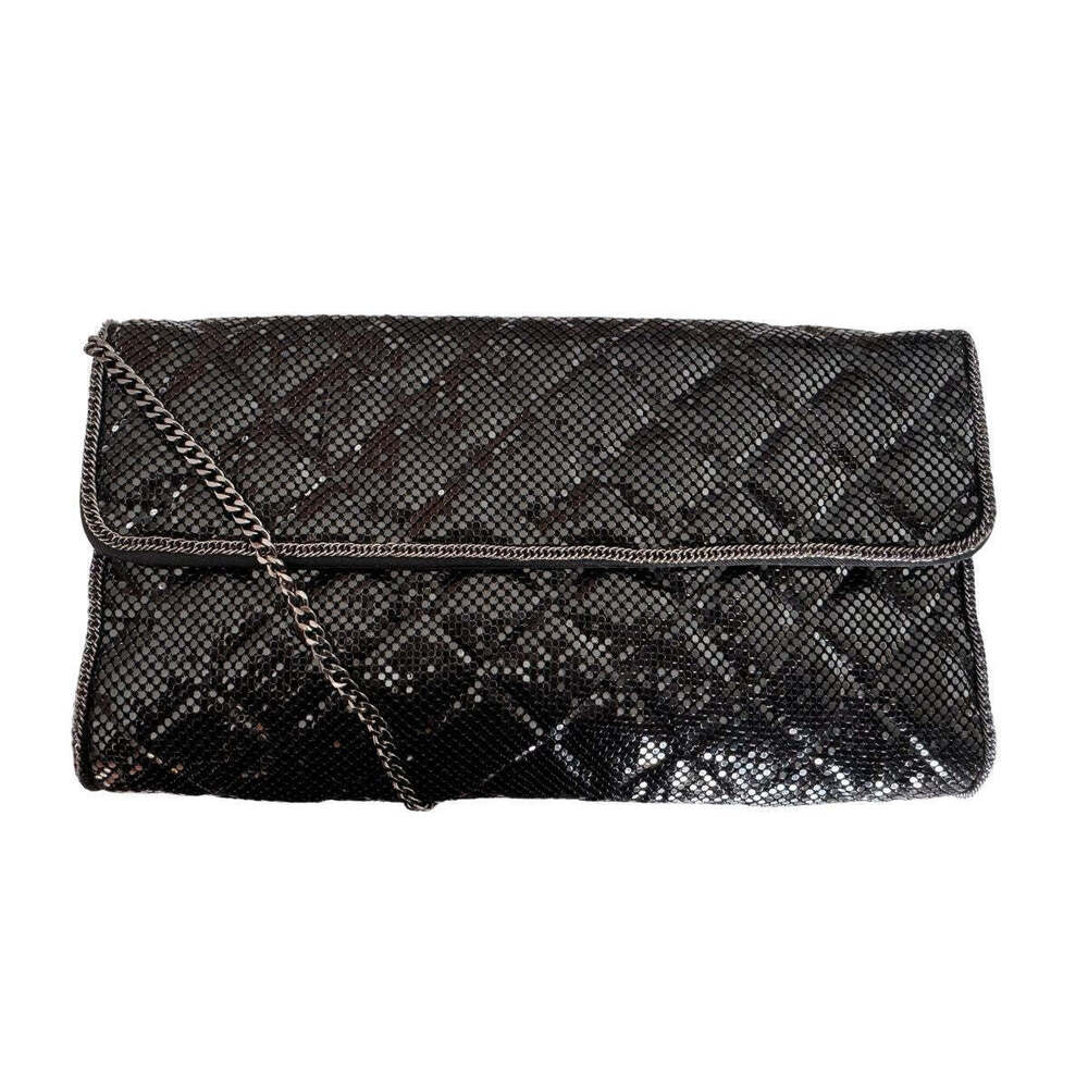 BCBGMAXAZRIA - Metal Mesh Quilted Chain Clutch